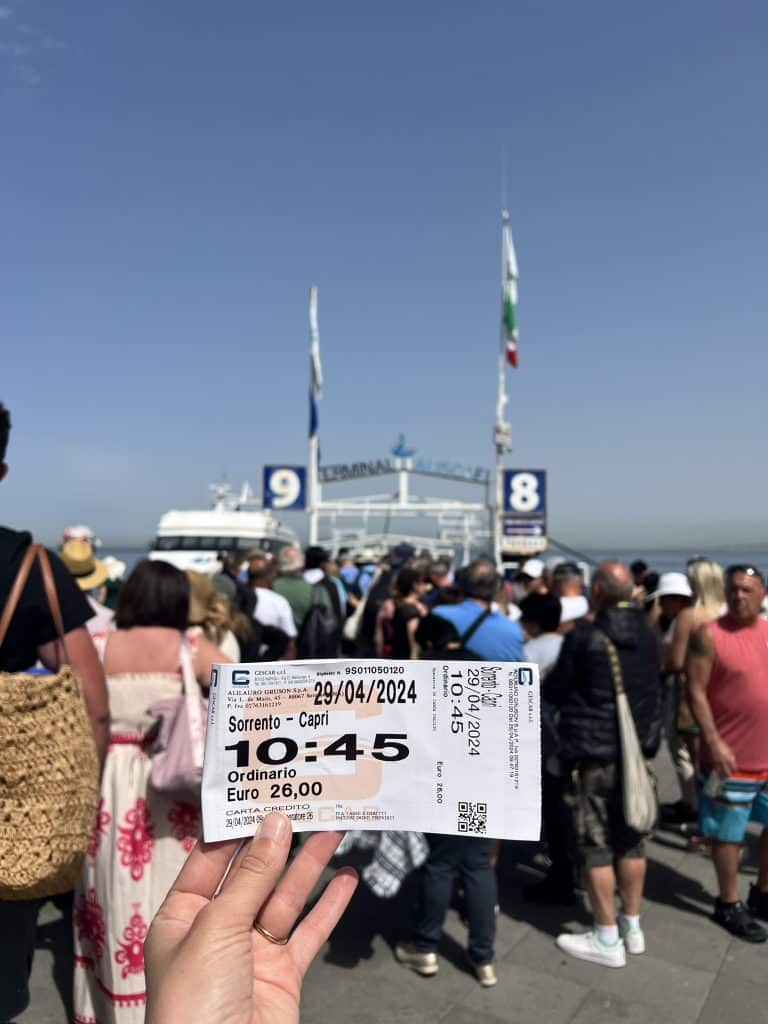 Ferry from Sorrento to Capri Island