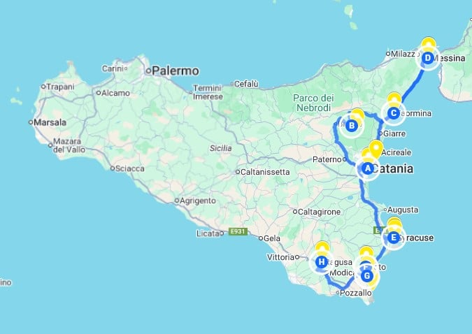 One week eastern Sicily