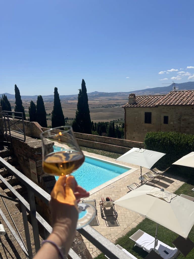 La terazza del Chiostro Pienza