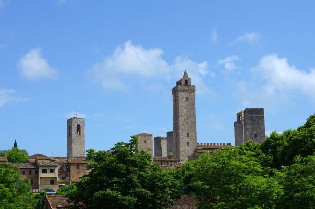 San Gimignano view from the parking