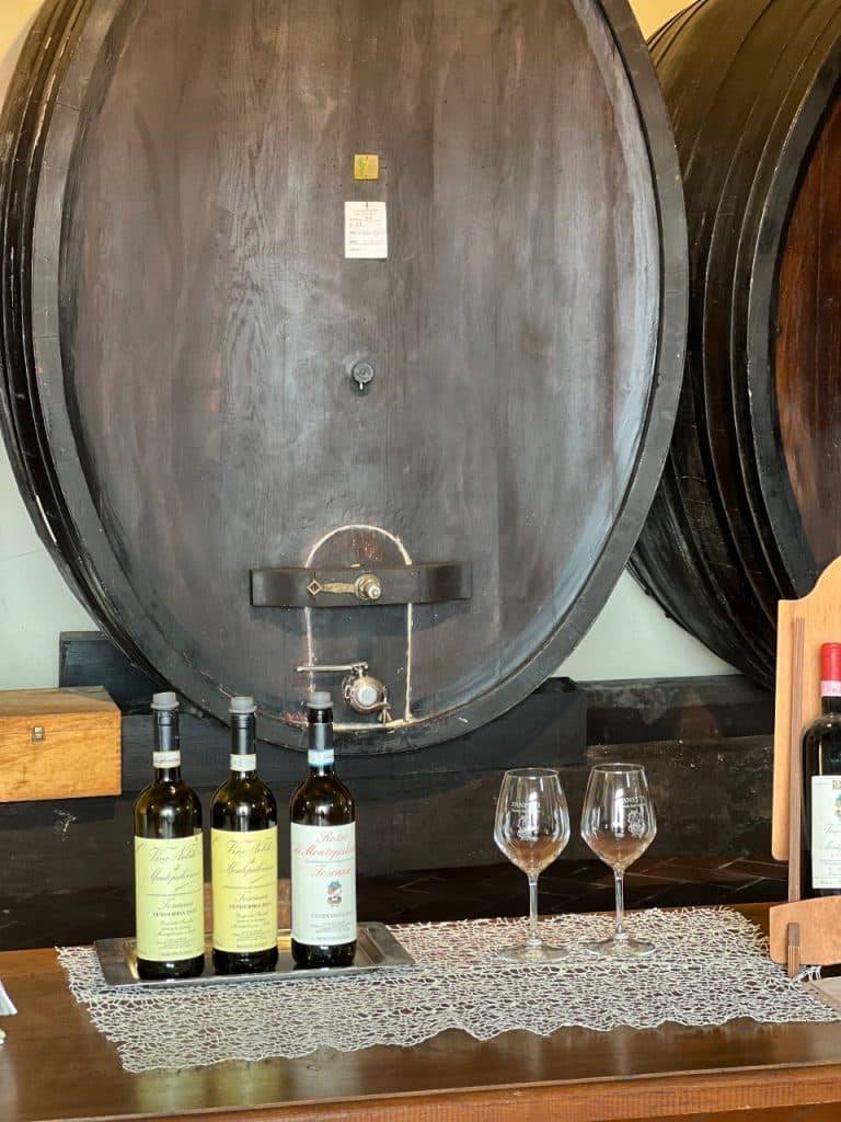 wine tasting in Montepulciano